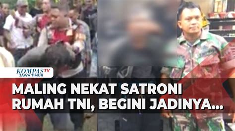 Detik Detik Warga Tangkap Pencuri Nekat Satroni Rumah Anggota TNI Di