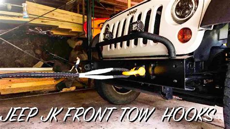 Jeep Jk Front Tow Hooks Youtube