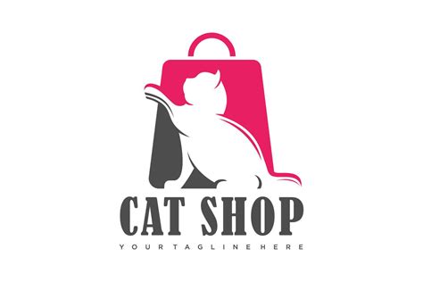 Cat Shop Logocat Logotype Pet Shop Logo Concept Pet Vector