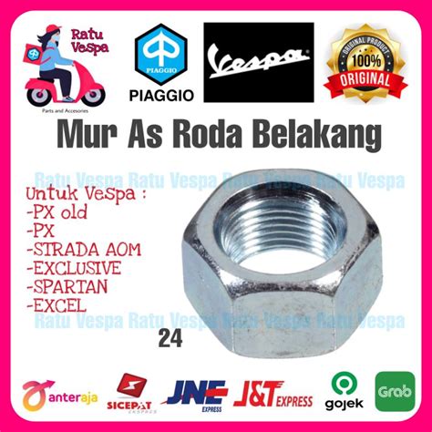 Jual Mur As Roda Belakang Vespa Strada Exclusive Spartan Excel Shopee