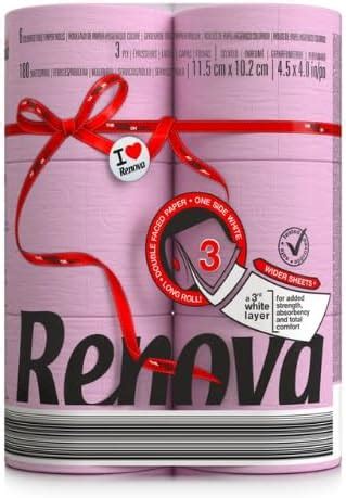 Renova Red Label Maxi papel higiénico color rosa paquete de 1 Yaxa