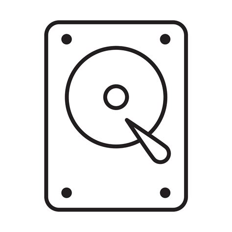 Hard Disk Drive Icon Vector Hdd Sign For Graphic Design Logo Website