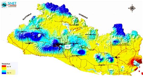 Mapa Del Clima De El Salvador Mapa De El Salvador