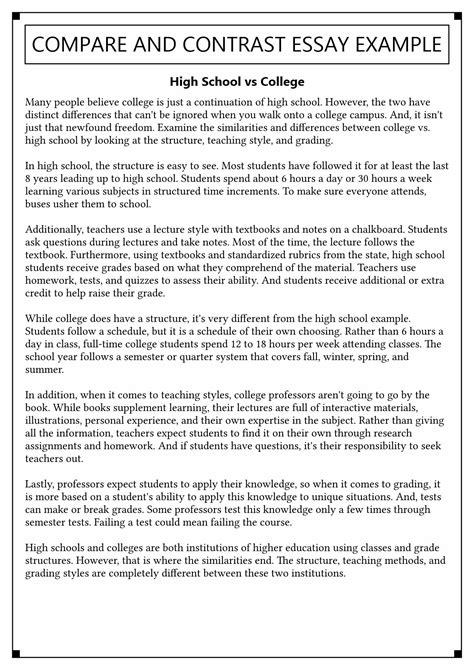 Best contrast comparison essays examples free download - essnewday.web ...
