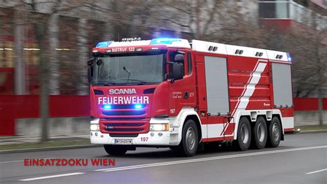 Lkw Macht Feuerwehr Horn Nach Gtf Berufsfeuerwehr Wien Youtube