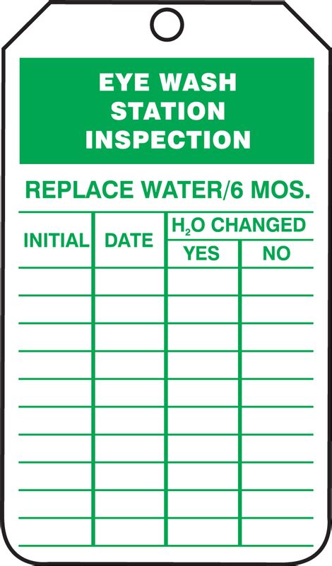 Printable Eyewash Station Inspection Checklist