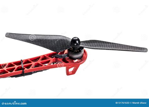 Carbon Fiber Drone Propeller And Motor Stock Image Image Of Propeller