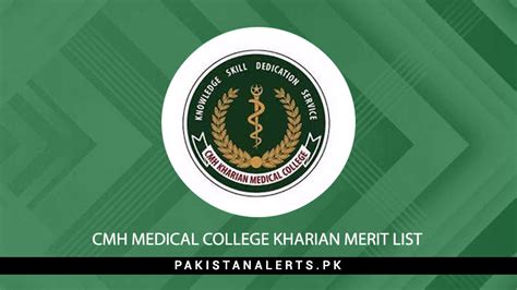 CMH Medical College Kharian Merit List 2023