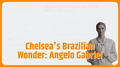 Chelsea Signs Brazilian Teen Angelo Gabriel From Santos Espn Youtube