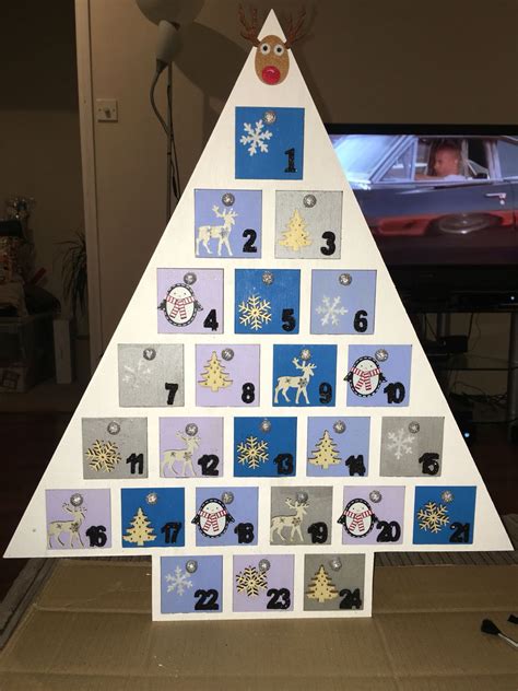 Homemade Advent Calendar Made With Bits From Hobby Craft Going To Fill With Different Pick A