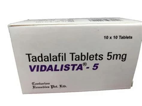 Vidalista 5 Tadalafil Tablets 5 Mg At Rs 50 Stripe Tadalafil Tablets