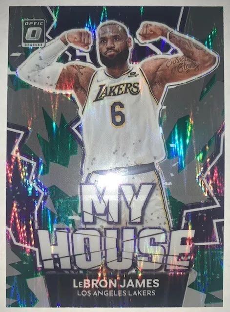 LEBRON JAMES 2022 23 Panini Optic My House Green Flash Prizm Refractor