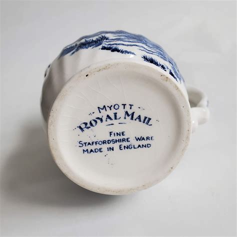 Myott Royal Mail Fine Staffordshire Ware Blue Ironstone Transferware