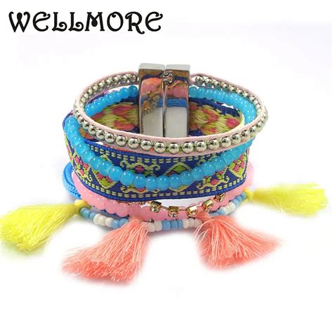 Wellmore 2017 Summer Brazilian Bracelet Magnet Buckle Friendship