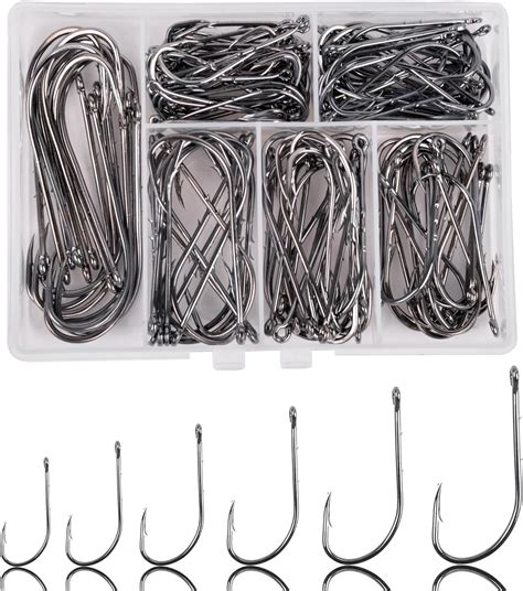 Baitholder Fishing Hooks Kits High Carbon Steel Saltwater Barbed Hooks