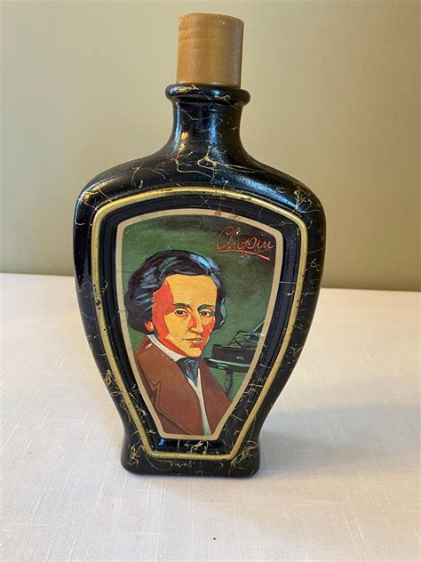 Vintage 1973 Frederic Chopin Glass Jim Beam Whiskey Decanter Flask Etsy