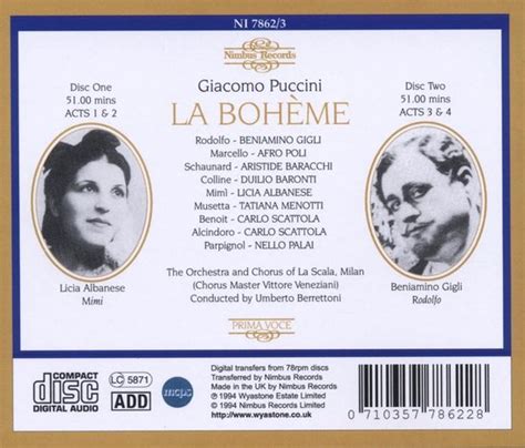 Puccini La Boheme Various CD Album Muziek Bol