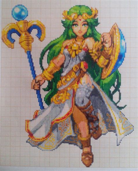 Pixel Art Super Smash Bros Palutena By Paintpixelart On Deviantart