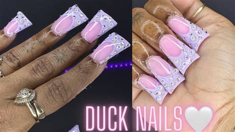 Duck Nails Tutorial French Tip Nail Art Mixing Pink Polygel YouTube