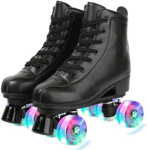 Gets Black Classic Roller Skates LightUp Wheels - Devaskation.com