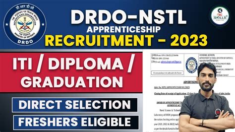 DRDO New Apprentice Recruitment 2023 DRDO NSTL Apprentice Vacancy