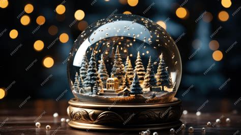 Premium Ai Image Christmas Snowglobe Winter Theme Christmas