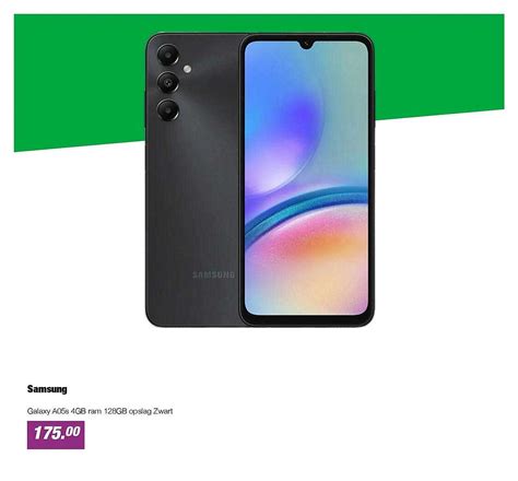 Samsung Galaxy A05s 4GB Ram 128GB Opslag Zwart Aanbieding Bij EP