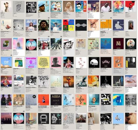 150 Pcs Minimalist Album Cover Poster Digital Music Posters Etsy