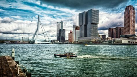 Wallpaper Mural Skyline Rotterdam With View On The Kop Van Zuid In