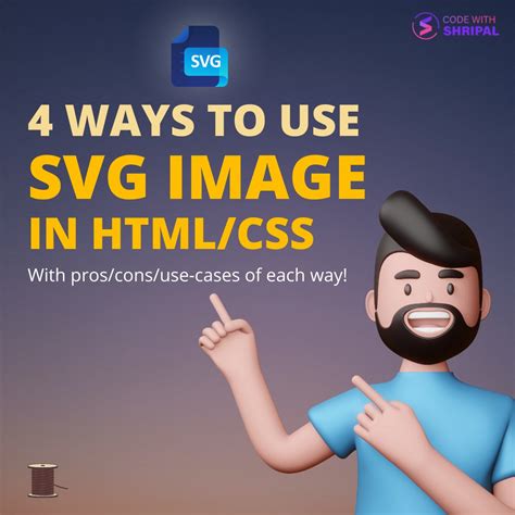 4 Ways To Use SVG Image In HTML CSS Includes Use Cases Pros Cons