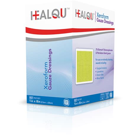 Healqu 9021001 Healqu Xeroform Gauze Dressing 1 X 8 Medical Mega