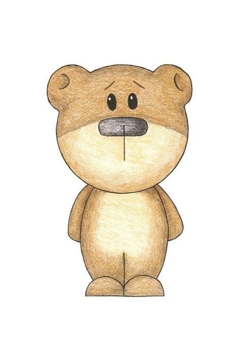 A Drawing Of A Brown Teddy Bear