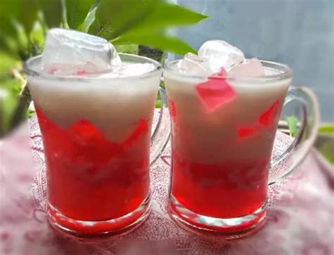 Resep Es Susu Jelly Sagoo Kelapa Muda Ala Mak Mak Untuk Hidangan Takjil