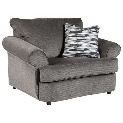 Ashley Furniture Benchcraft Allouette 9350423 Chair and a Half in Gray ...