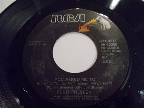 DISCO DE VINILO RCA De Elvis Presley Lovin Arms You Asked Me To 45