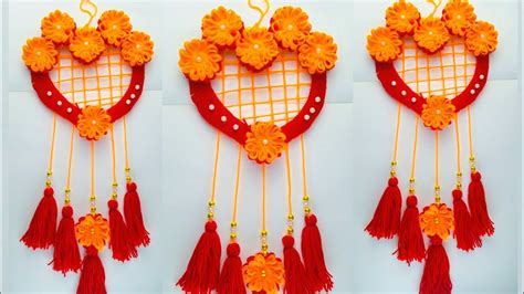 Heart Shape Wall Hanging Craft Idea Wall