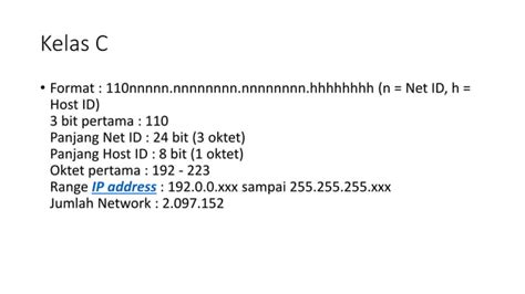 Menghitung Ip Subneting Network Id PPT