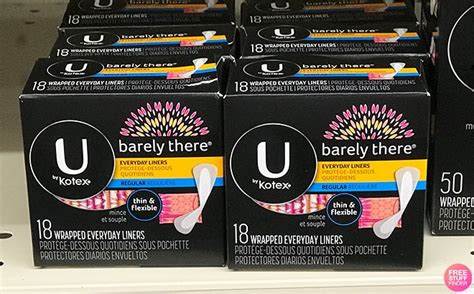 U By Kotex Liners 42¢ Each Free Stuff Finder