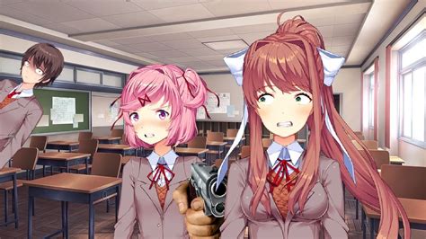 {ddlc Mod} Natsuki Shoots Monika Youtube