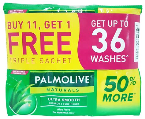 Palmolive Naturals Ultra Smooth Shampoo Conditioner Aloe Vera 12