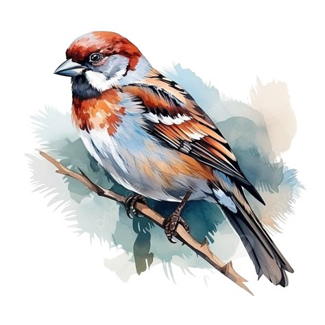 Two Colorful House Sparrows Birds Colorful Sparrows Birds Png