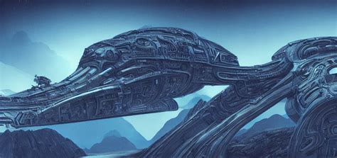 Krea Ai Dune Spaceship By H R Giger Taking Off From Mach