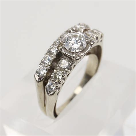 Cts Tw Diamond Kt White Gold Bridal Set Evaluated By Our