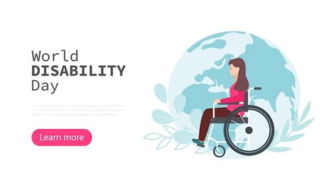 Premium Vector World Disability Day Web Banner Concept Of Supporting