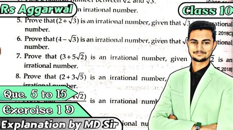 Class 10 Ex 1D Q5 To Q15 Real Numbers Rs Aggarwal Chapter 1 2023