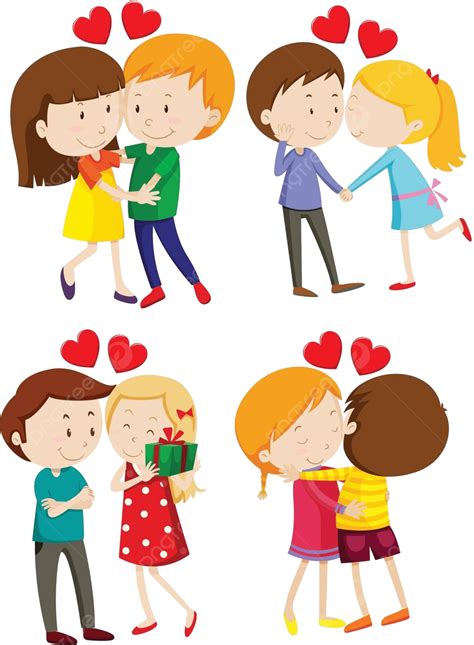 Amor Casal Abraçando E Beijando Beijando Clipart Clipart Vetor Png Se