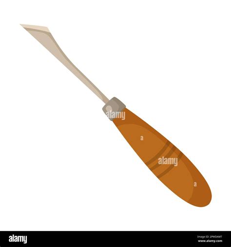 Chisel For Woodworking Construction Instrument Cartoon Illustration