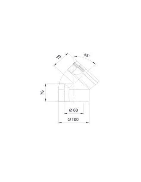Codo coaxial 60 100 MH de Cabel para calderas de condensación
