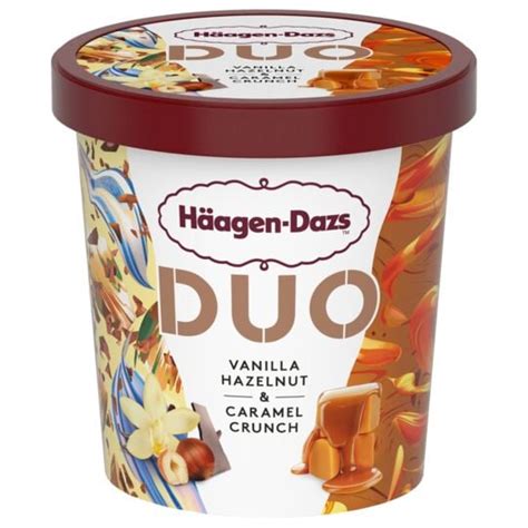 Häagen Dazs Glace duo vanille hazelnut et caramel crunch HAAGEN DAZS