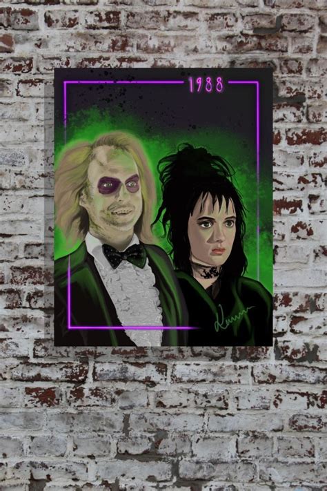 Beetlejuice Art Movie Poster 11x14 Print Tim Burton Etsy Beetlejuice Movie Art 11x14 Print